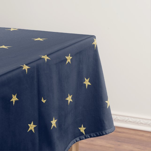 Nappe Étoiles Marine Et Or (In Situ)