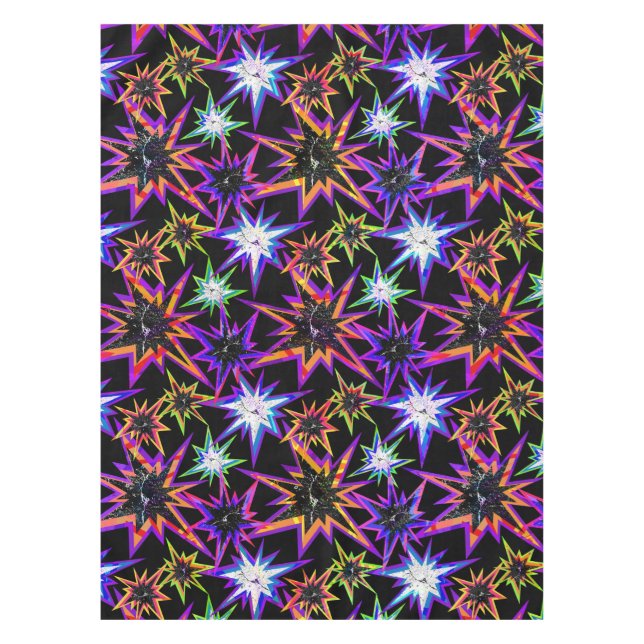 Nappe Étoiles sur noir. (Devant)