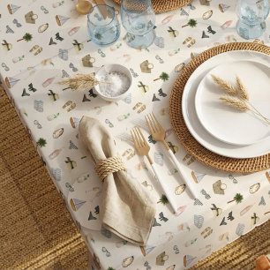 Nappe Évasion estivale côtière - Motif neutre