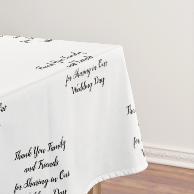 Nappe Famille Amis Mariage Réception Typographie (In Situ)