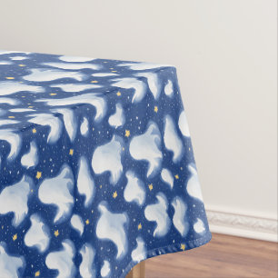 Nappe Fantôme amusant Ciel bleu Halloween Nuit Étoile Aq