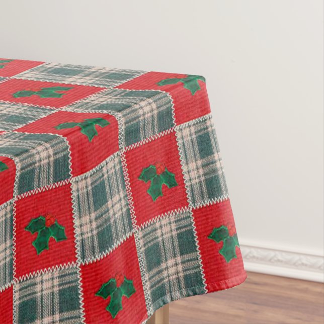 Nappe faux motif saint courbé de Noël (In Situ)