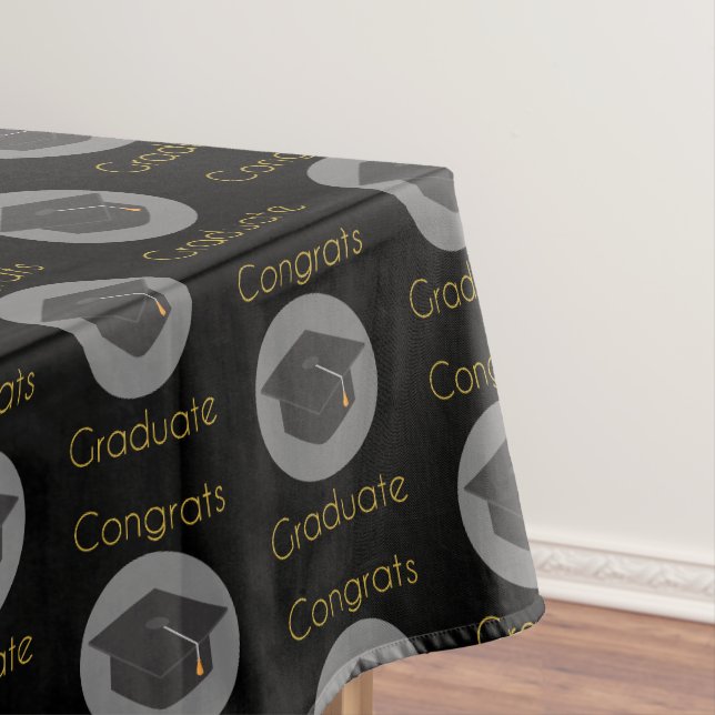 Nappe Félicitations Gradué et Black Grad Casquette Motif (In Situ)