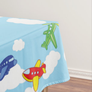 Nappe Fête d'anniversaire mignonne d'avions et de jets