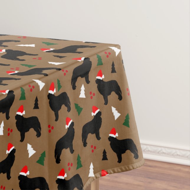 Nappe Fête de Noël du chien de Terre-Neuve (In Situ)
