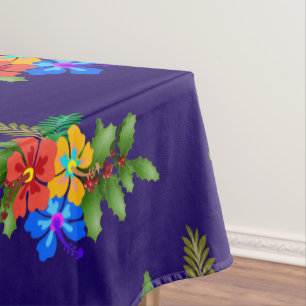 Nappe Fête de Noël Luau Hawaïen Violet