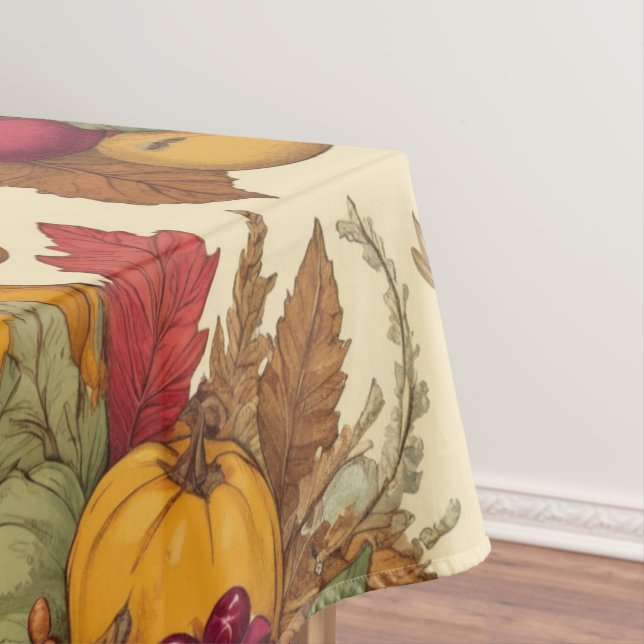 Nappe Fête de récolte de Thanksgiving Red Gold Green Hue (In Situ)