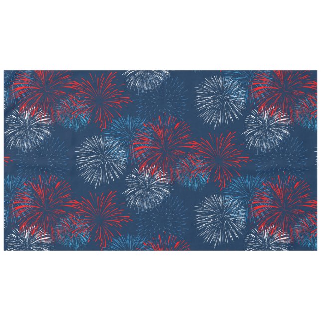Nappe Feu d'artifice bleu et blanc | Motif à demi-goutte (Devant (Horizontal))