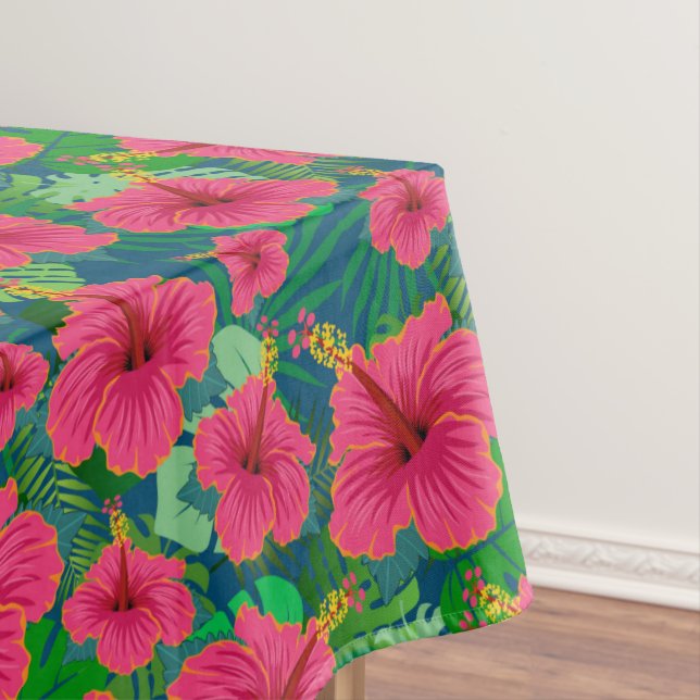 Nappe Feuillage floral hawaïen tropical Élégant Hibiscus (In Situ)
