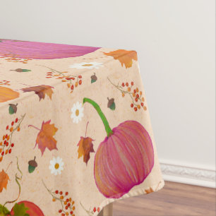 Nappe Feuilles automnales citrouilles