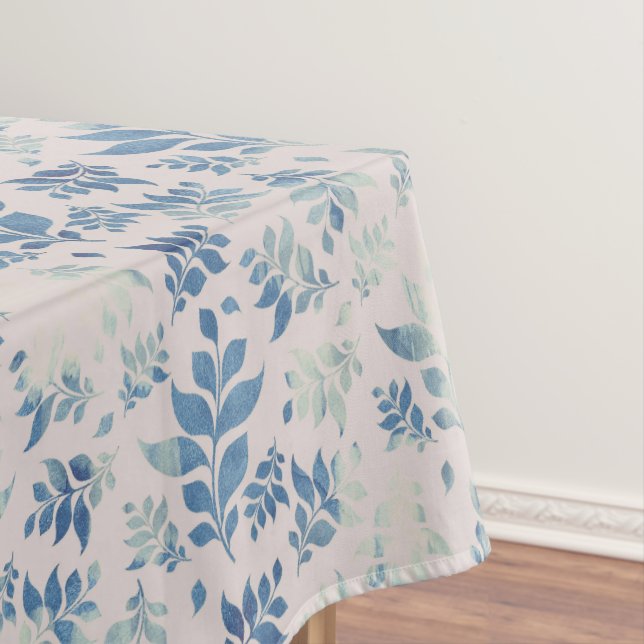 Nappe Feuilles de saule vieilli Floral bleu (In Situ)