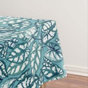 Nappe Feuilles tropicaux Turquoises bleus