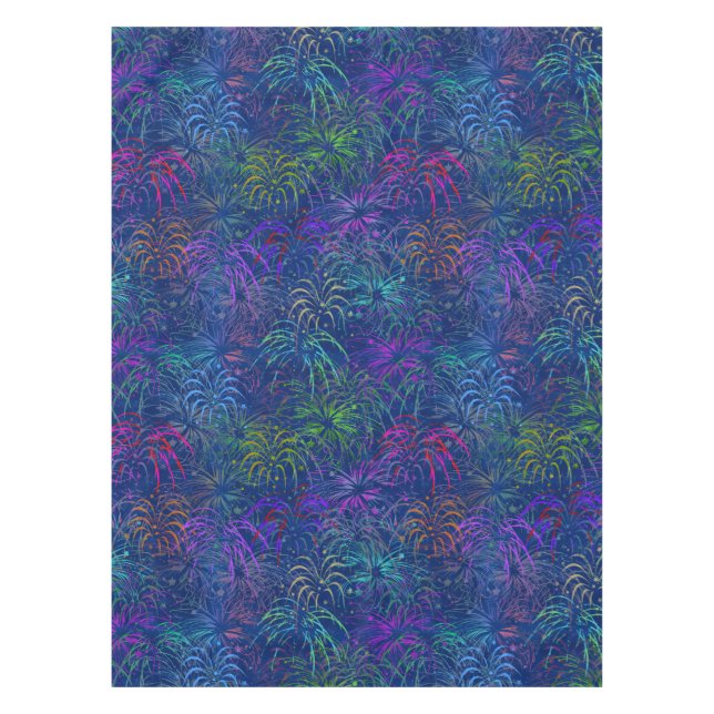 Nappe Feux 4 juillet Motif d'été coloré (Devant)