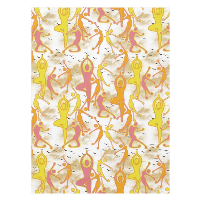 Nappe Filles de yoga dansant heureuses  (Devant)