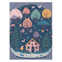 Fils d'Imaginaire oiseaux forestiers, et arbres