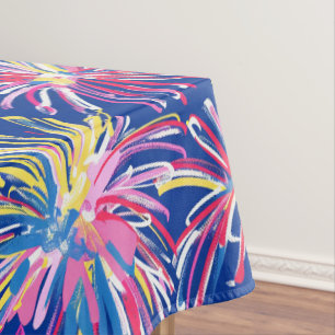 Nappe Fireworks Preppy Tablecloth 4 juillet