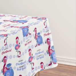 Nappe Flamant rose Noël