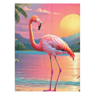 Nappe Flamant rose Sunset Tropical Beach