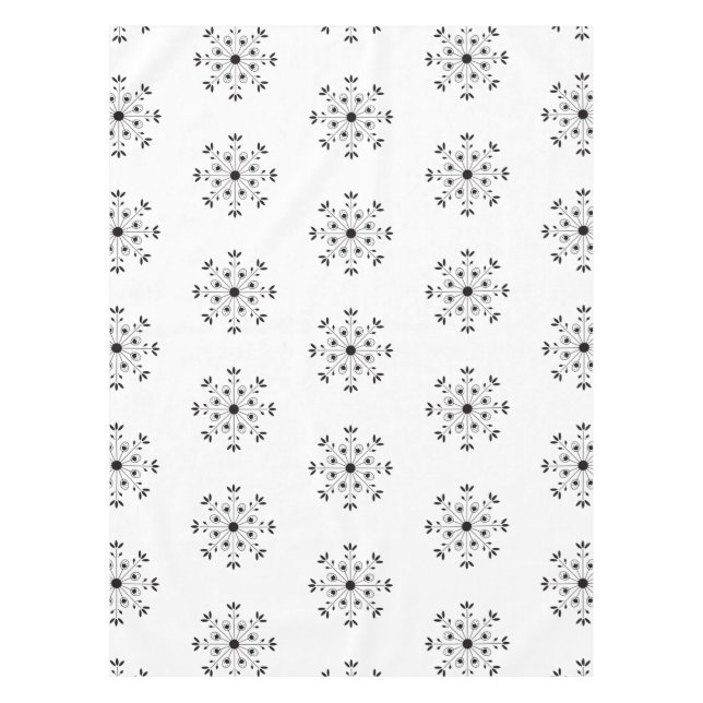 Nappe Flamme de neige moderne Élégant Noël hiver (Devant)