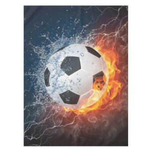 Nappe Flamme Football/Balle de Football Jeu d'oreiller