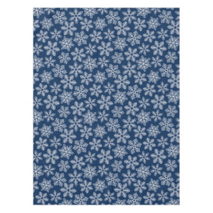 Nappe Flammes de neige sur bleu foncé
