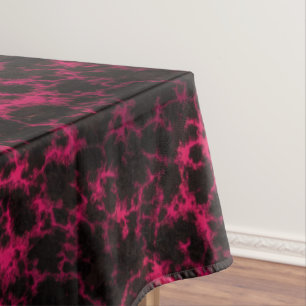 Nappe Flammes vives tachetées rose et noir