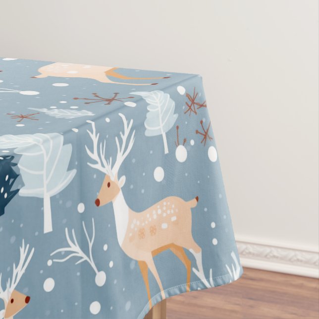 Nappe Fléau de neige moderne Reindeer Pastel Élégant Cut (In Situ)