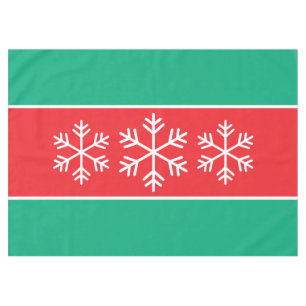 Nappe Flèches blanches alpines Bright Green Red Strips