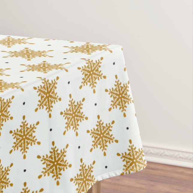 Nappe Fléchettes de neige en or en hiver blanc (In Situ)