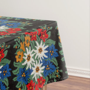 Nappe Fleur alpine suisse d'edelweiss