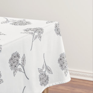 Nappe Fleur Botanique Intemporelle Gris Clair