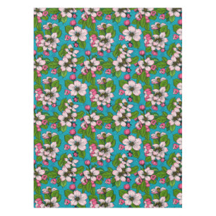 Nappe Fleur d'Apple sur le turquoise