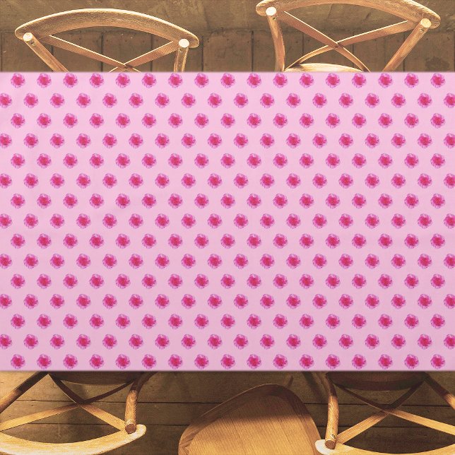 Nappe Fleur de carnation rose Motif sans couture sur (Pink Carnation flower seamless pattern on tablecloth)