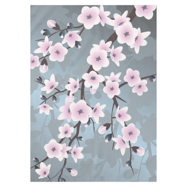 Nappe Fleur de cerisier bleu rose pâle (Devant)