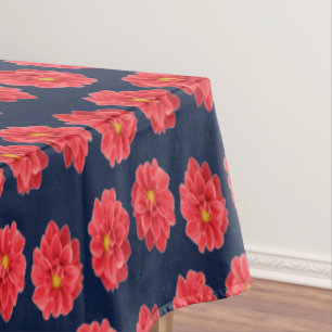 Nappe Fleur de dahlia rose en bleu