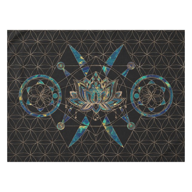 Nappe Fleur de lotus - Géométrie sacrée (Devant (Horizontal))