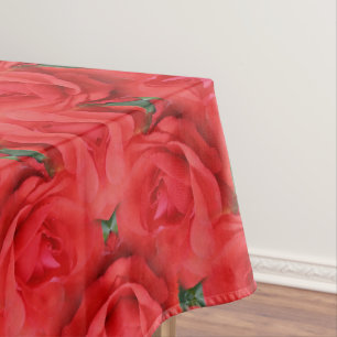 Nappe Fleur de rose rouge Abstrait Motif de la nature