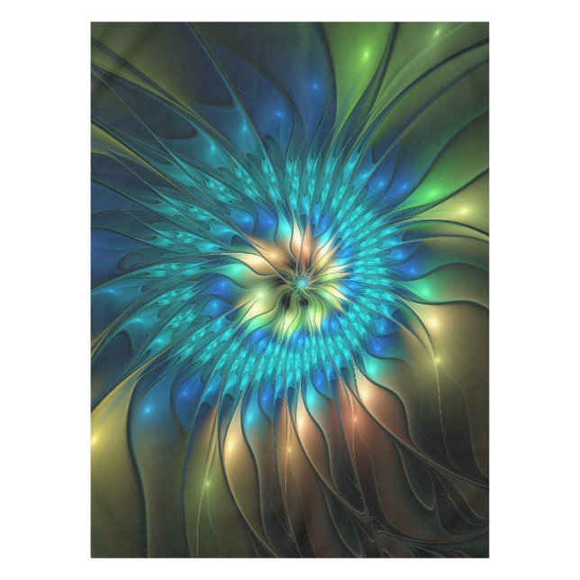 Nappe Fleur d'Imaginaire lumineux, Fractale Abstraite co (Devant)
