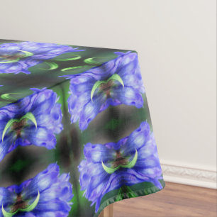 Nappe Fleur Gentienne Bleue Art Abstrait