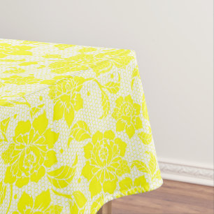 Nappe Fleur jaune blanc fleur de miel peigne de coton
