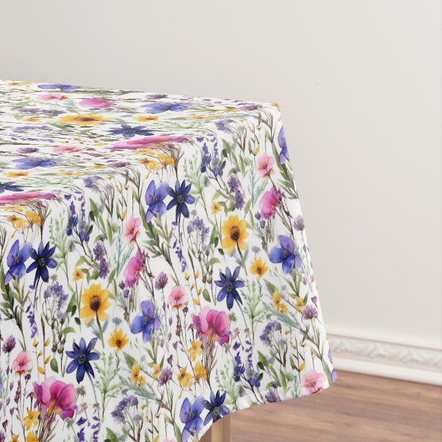 Nappe Fleur sauvage Anniversaire Douche Mariage Aquarell (In Situ)