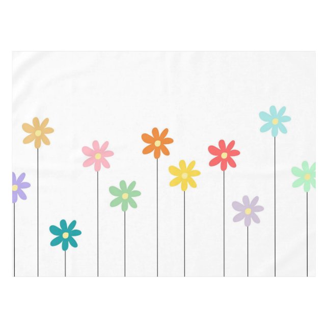 Nappe Fleur vintage colorée (Devant (Horizontal))