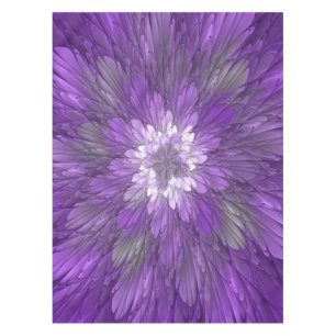 Nappe Fleur Violette Psychedelique Art Fractal Abstrait
