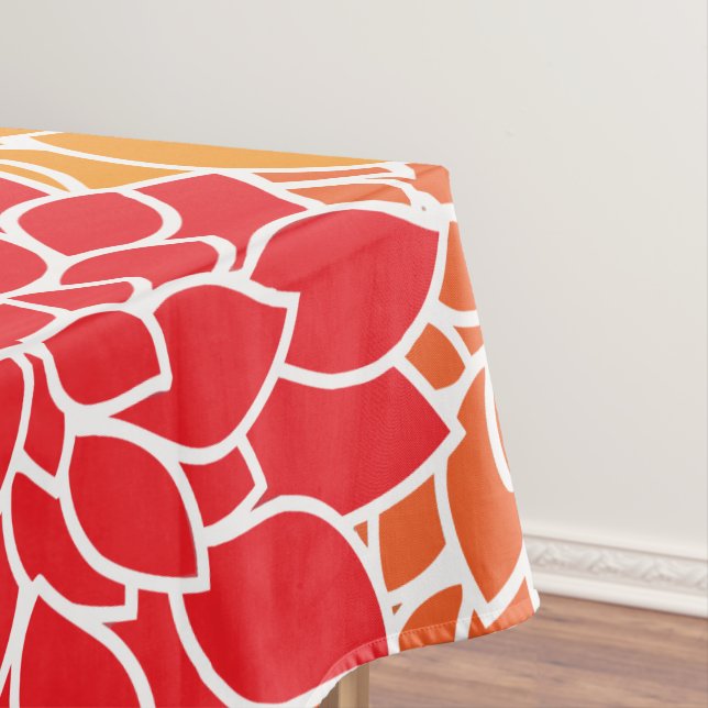 Nappe Fleurs Dahlia, Motif De Fleurs, Dahlia Orange (In Situ)