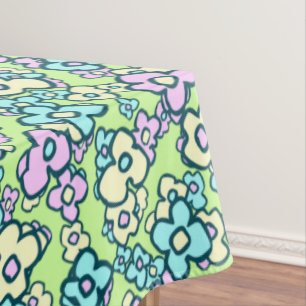 Nappe Fleurs d'art folklorique Pastel Colors Printemps V