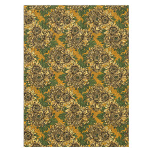 Nappe Fleurs de chrysanthème jaune