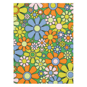 Nappe Fleurs de jardin rétro Super années 60 les années 