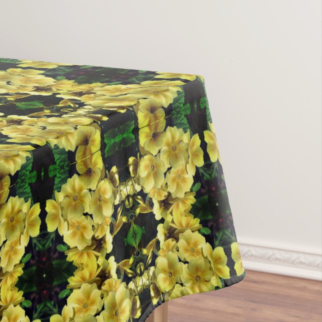 Nappe Fleurs de printemps de Primrose jaune Motif Abstra (In Situ)