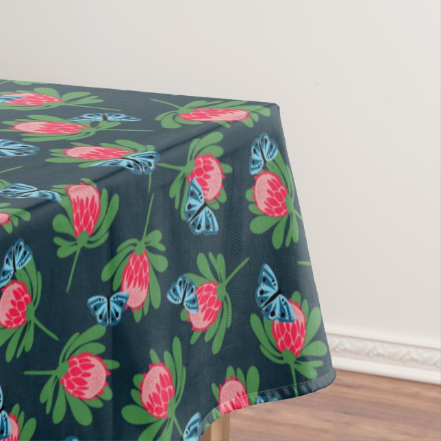 Nappe Fleurs de Protea et papillons motif (In Situ)