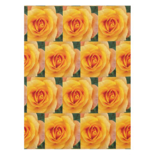Nappe fleurs de rose jaune